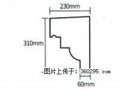 产品分解图型 - 檐口线，型号：SX311-YK-3，规格：230x310mm(3) - 阿拉善盟三象EPS建材 alsm.sx311.cc